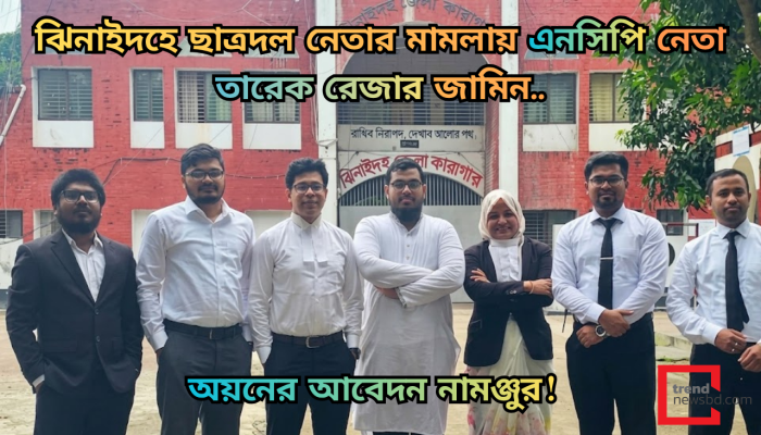 ঝিনাইদহে ছাত্রদল নেতার মামলায় এনসিপি নেতা তারেক রেজার জামিন