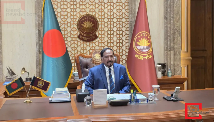 বঙ্গভবনে দাপ্তরিক কার্যক্রম শুরু করলেন ভারপ্রাপ্ত রাষ্ট্রপতি হাফিজ উদ্দিন আহমদ